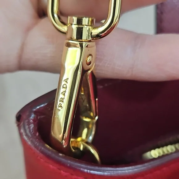 Prada Burgundy Leather Tote Bag - Picture 13 of 13